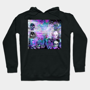 Purp Graffiti Skulls Hoodie